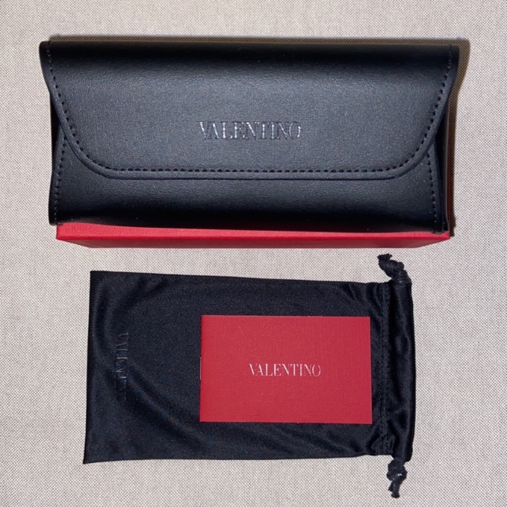 Valentino sunglasses case with box and pouch.